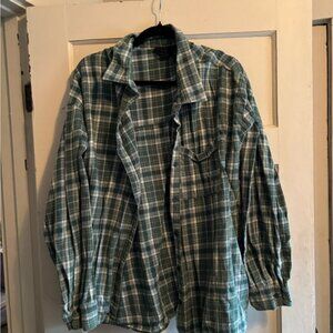 Cotton On Green Plaid Button Down Shirt